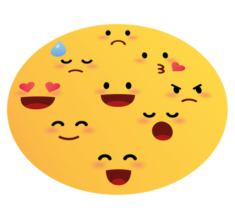 Emojikollaasi teinin vinyylimatto - Tenstickers