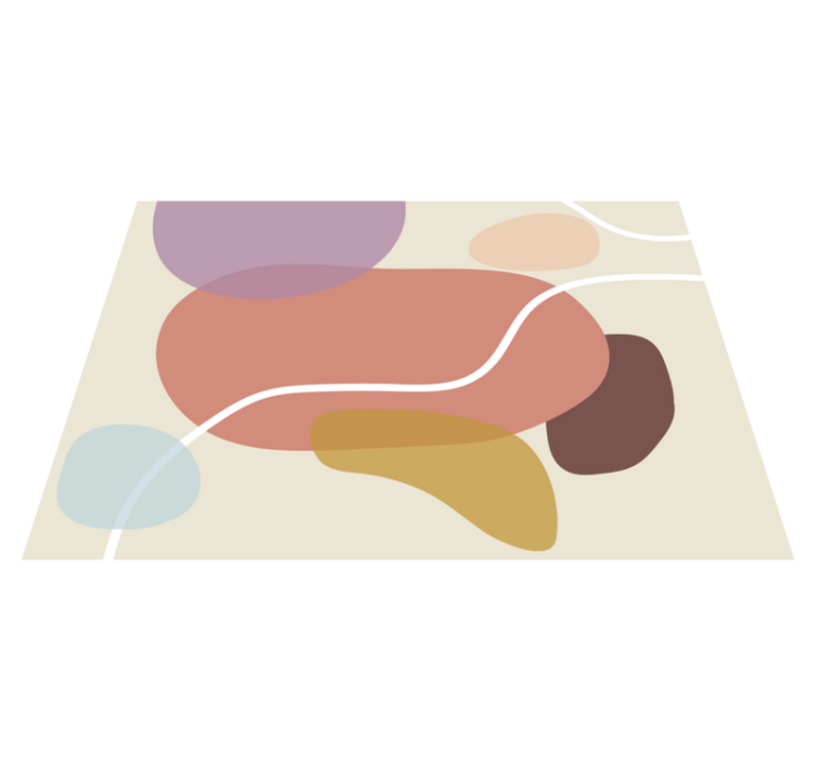 Orgaaniset muodot moderni vinyylimatto - Tenstickers