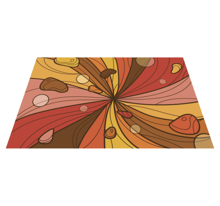 Pyörivä kukka vintage vinyylimatto - Tenstickers