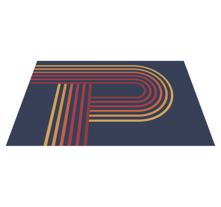 Värikäs viivakerros geometrinen vinyylimatto - Tenstickers