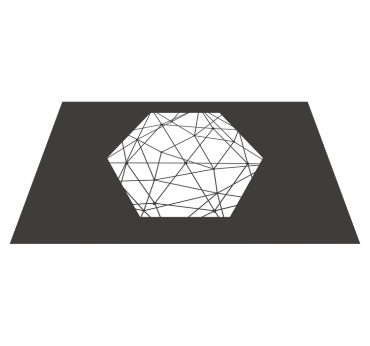 Abstrakti kuusikulmainen kuvio geometrinen vinyylimatto - Tenstickers