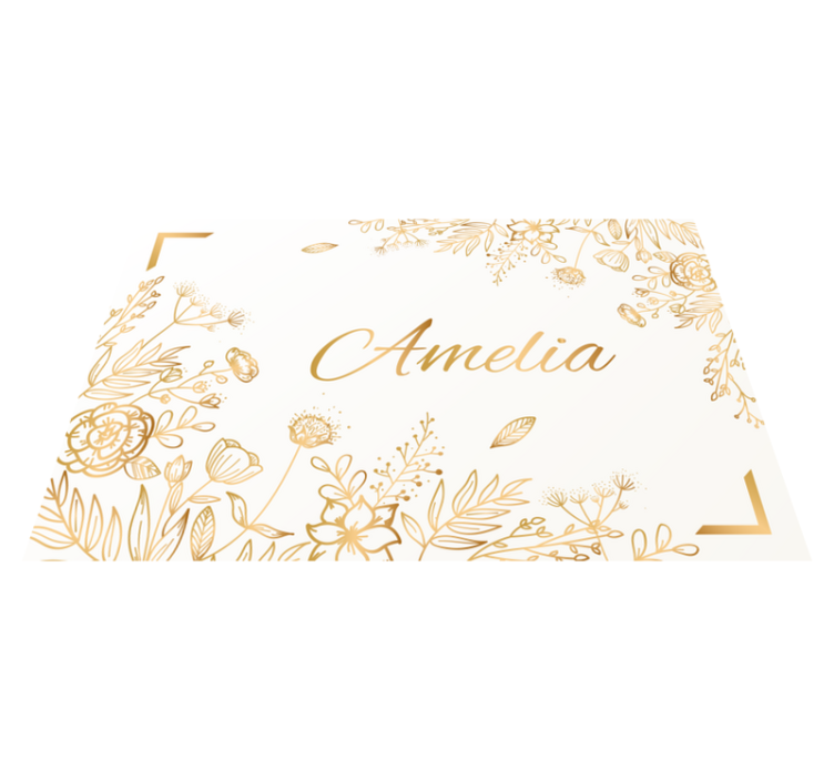 Kaunis kultainen luonto vinyylimatto retro - Tenstickers