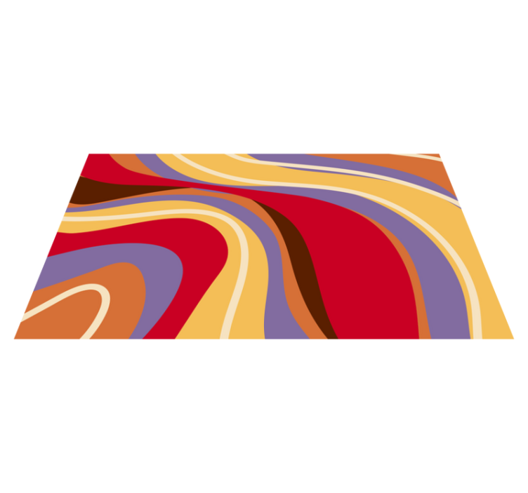Eloisat väriaallot moderni vinyylimatto - Tenstickers