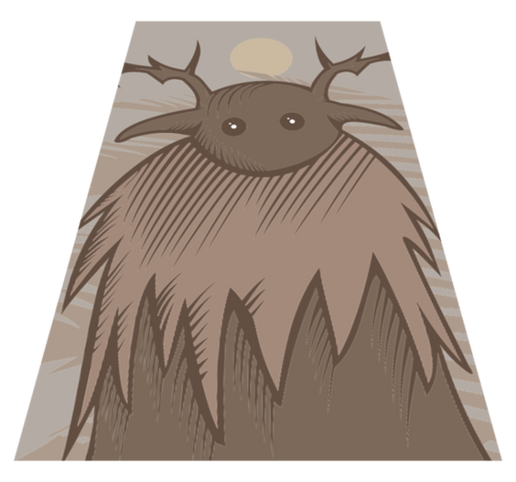 Kittelsen peikko etninen vinyylimatto - Tenstickers