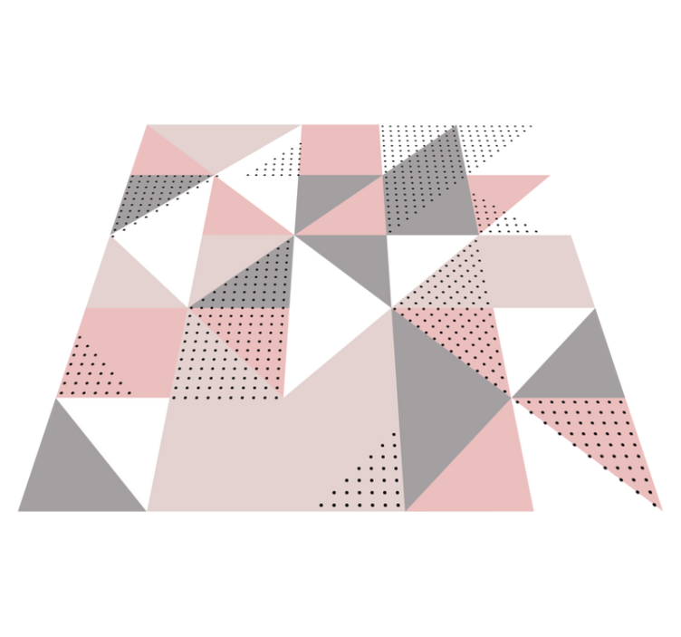 Kolmionmuotoiset värisegmentit geometrinen vinyylimatto - Tenstickers