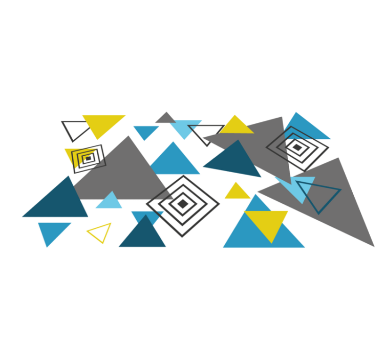 Abstrakti kolmioiden kuvio geometrinen vinyylimatto - Tenstickers