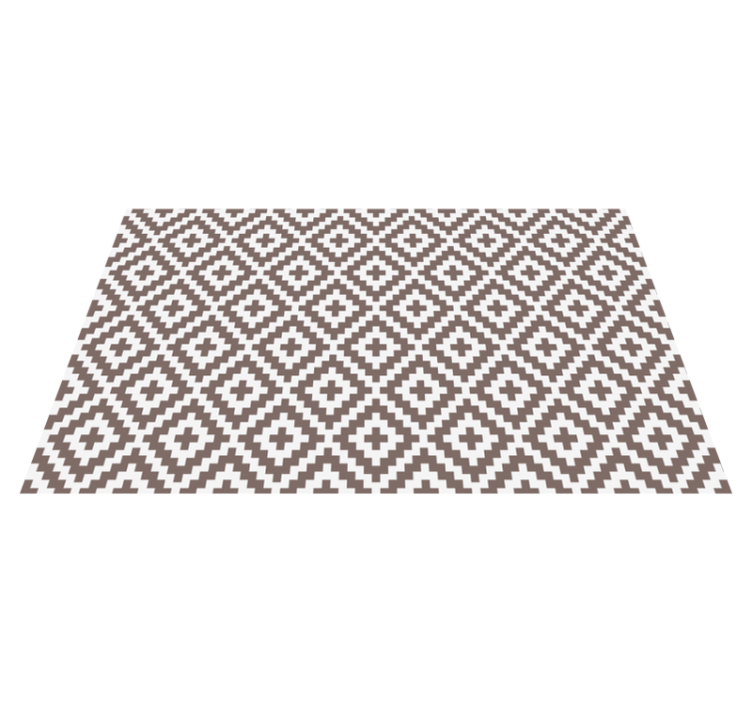 Geometriset harmaat timantit keittiön vinyylimatto - Tenstickers