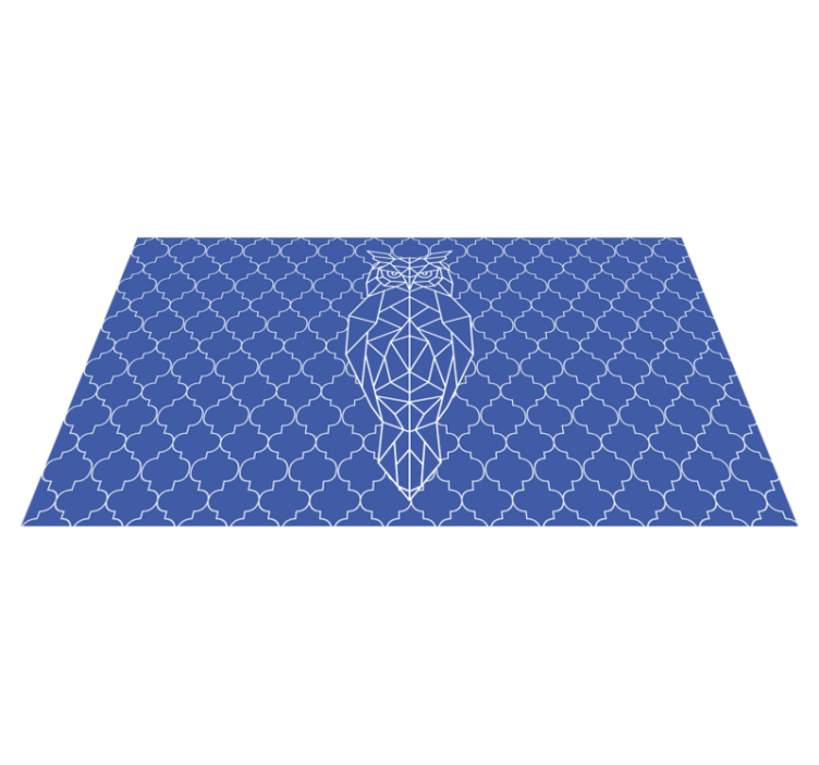 Geometrinen pöllökuvio eläin vinyylimatto - Tenstickers