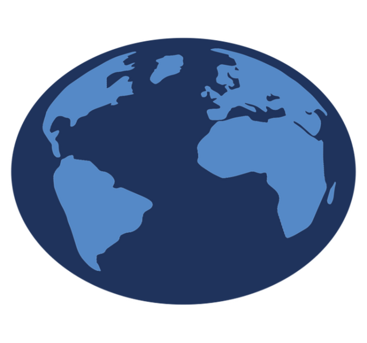 Maapallon edustus maailmakartta vinyylimatto - Tenstickers