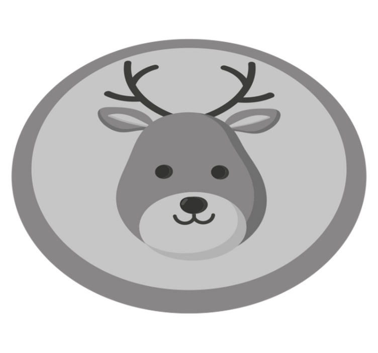 Pohjoismainen harmaa peura Vauvan huoneen vinyylimatto - Tenstickers