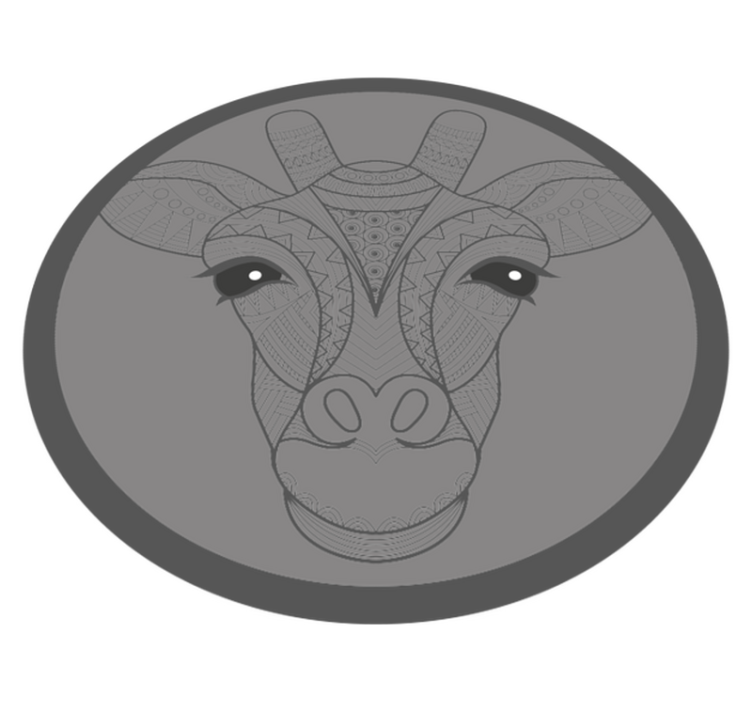 Harmaa kirahvikuvio eläin vinyylimatto - Tenstickers