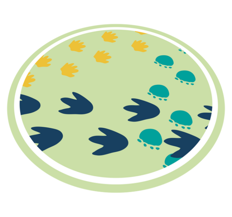 Dinosaurusten jalanjälkien suunnittelu vinyylimatto - Tenstickers