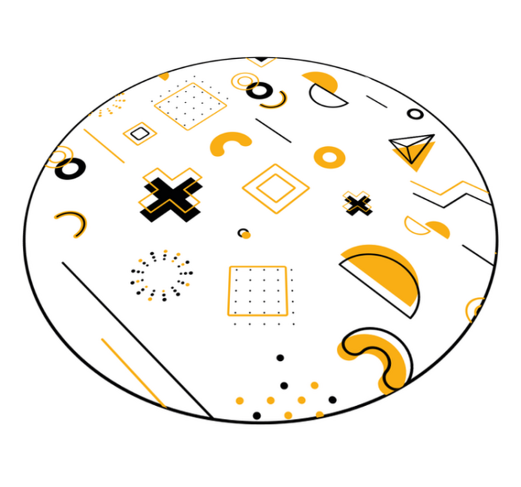 Moderneja matemaattisia muotoja geometrinen vinyylimatto - Tenstickers