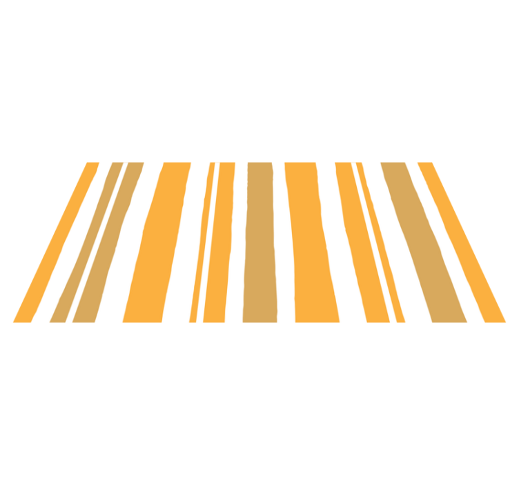 Oranssit ja valkoiset raidat vinyylimatto raidallinen - Tenstickers