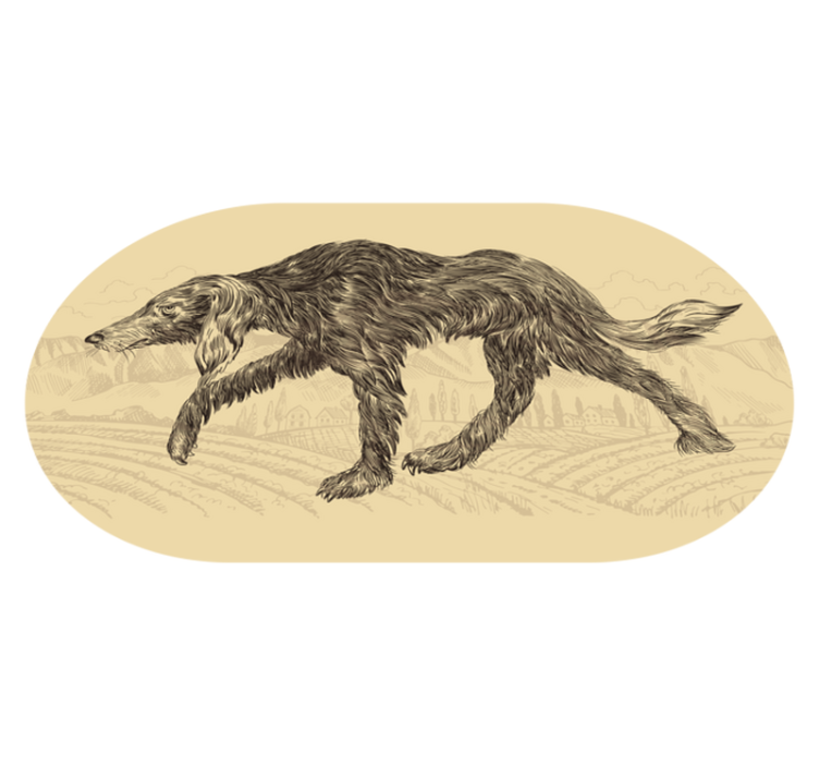 Elegantti koiran siluetti eläin vinyylimatto - Tenstickers