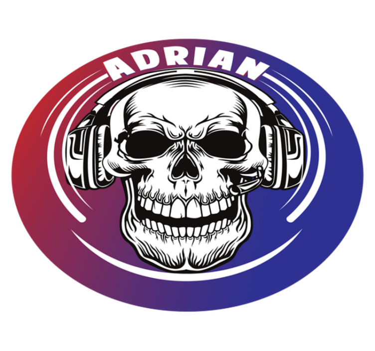 Videopelin kallo-naamio Vinyylimatto makuuhuoneeseen - Tenstickers