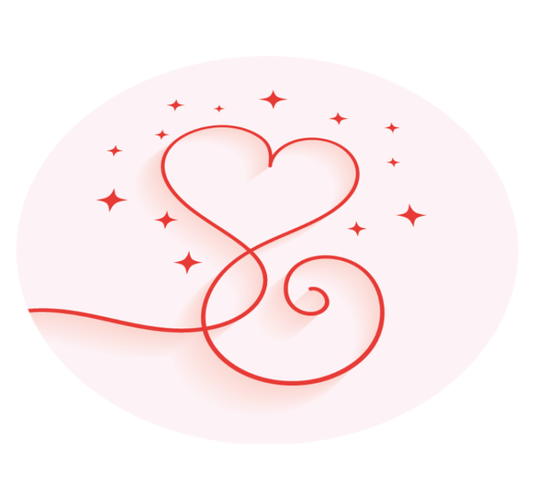 Sydänpyörrekuvio Vinyylimatto makuuhuoneeseen - Tenstickers