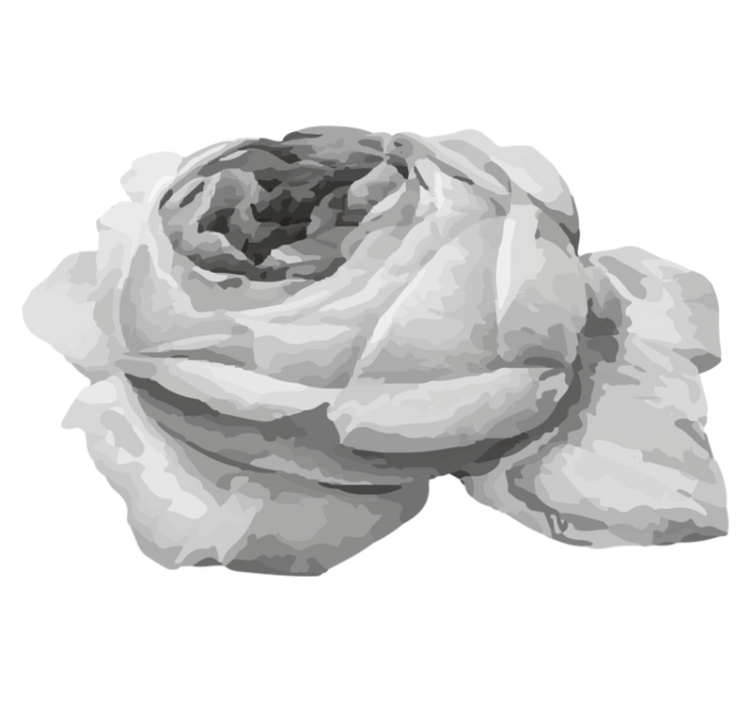 Ruusun kukinta kukka vinyylimatto - Tenstickers