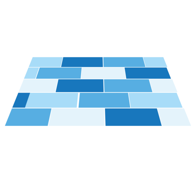 Sininen tiilikuvio kaakeli vinyylimatto - Tenstickers