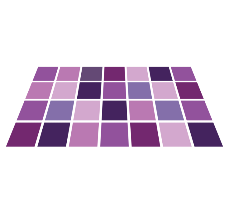 Violetti väriruudukko kylpyhuoneen vinyylimatto - Tenstickers