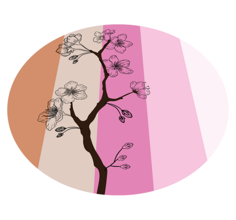 Kirsikankukan eleganssia kukka vinyylimatto - Tenstickers