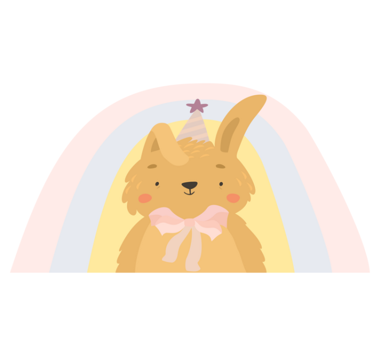 Ihastuttava pupu-taideteos lastenhuone vinyylimatto - Tenstickers