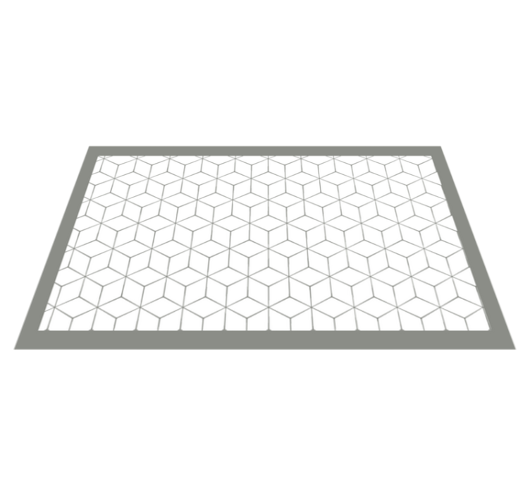 Kuusikulmainen muotoilu geometrinen vinyylimatto - Tenstickers