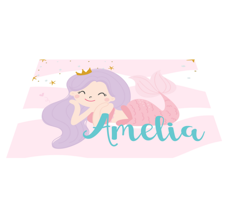 Merenneito prinsessa nimeltä vinyylimatto - Tenstickers
