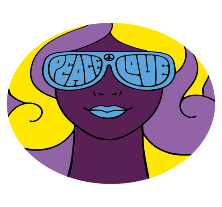 Rauhan rakkauskuvake teinin vinyylimatto - Tenstickers