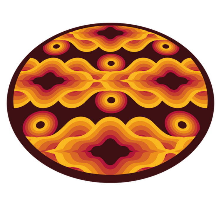 Vintage-spiraaliaihe mosaiikki vinyylimatto - Tenstickers