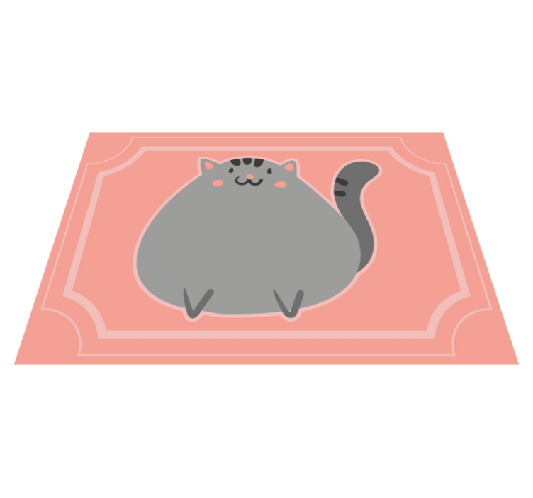 Ihastuttava kissamainen taideteos vinyylimatto - Tenstickers