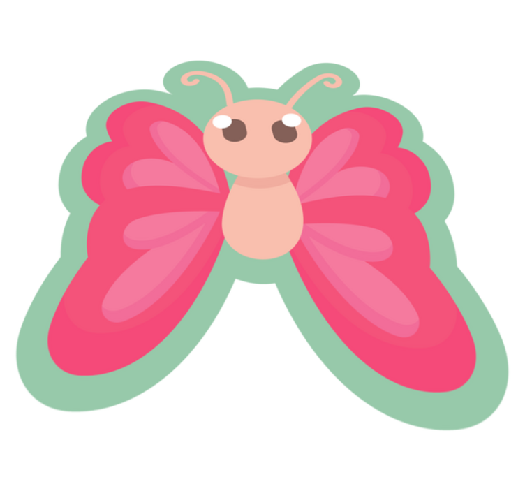 Kirkas perhonen fantasia lastenhuone vinyylimatto - Tenstickers