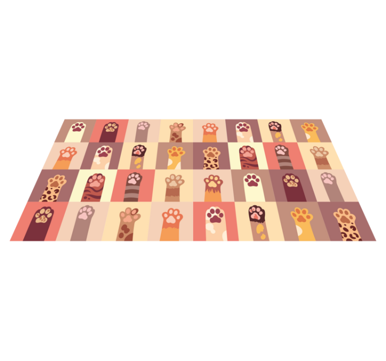 Eloisat tassunjäljet eläin vinyylimatto - Tenstickers