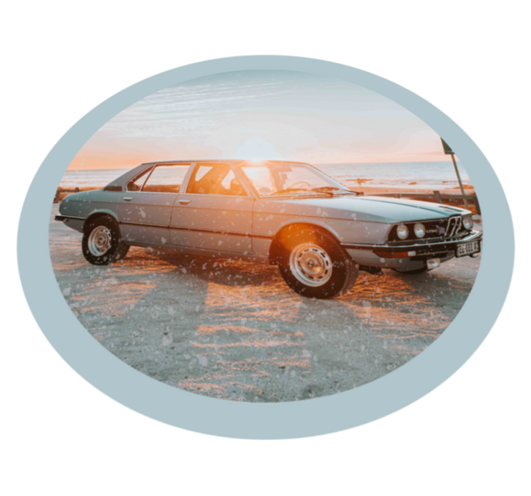 Bmw 3. 0 vinyylimatto retro - Tenstickers