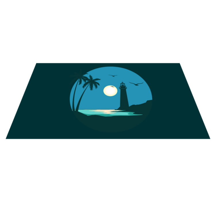 Rannikon majakkanäkymä luonto vinyylimatto - Tenstickers