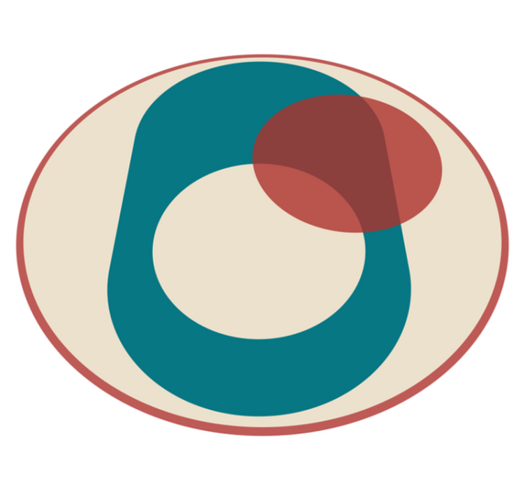 Harmoniassa olevat ympyrät moderni vinyylimatto - Tenstickers