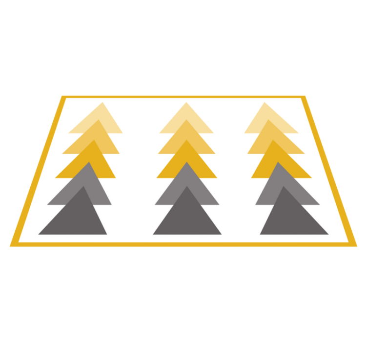 Kolmionmuotoinen värikaskadi geometrinen vinyylimatto - Tenstickers