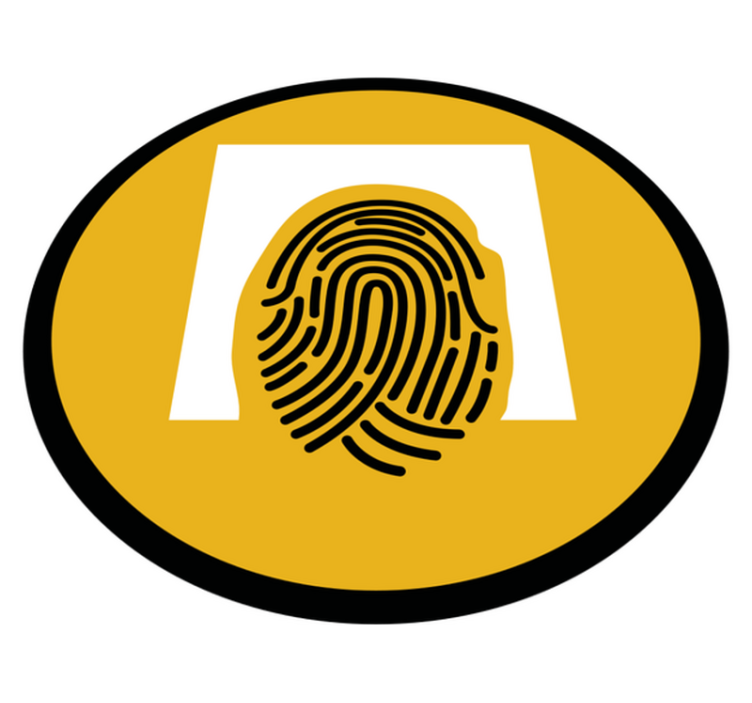 Sormenjäljen abstrakti taide vinyylimatto geometrinen - Tenstickers