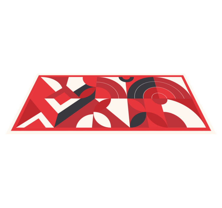 Rohkeita abstrakteja muotoja geometrinen vinyylimatto - Tenstickers