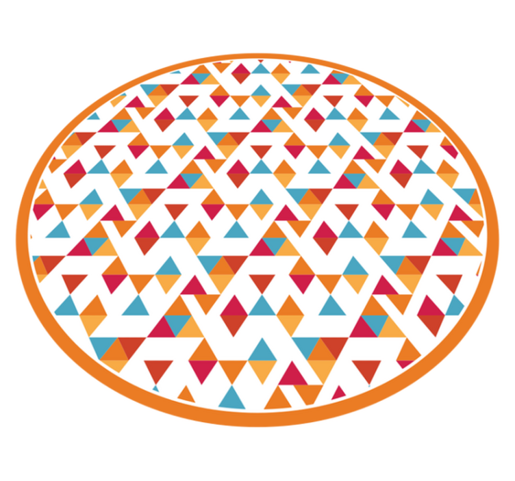 Värikkäitä kolmionmuotoja geometrinen vinyylimatto - Tenstickers