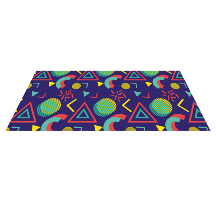Elinvoimaiset geometriset kuviot vinyylimatto - Tenstickers