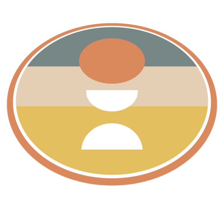 Pyöreä väriharmonia minimalistinen vinyylimatto - Tenstickers