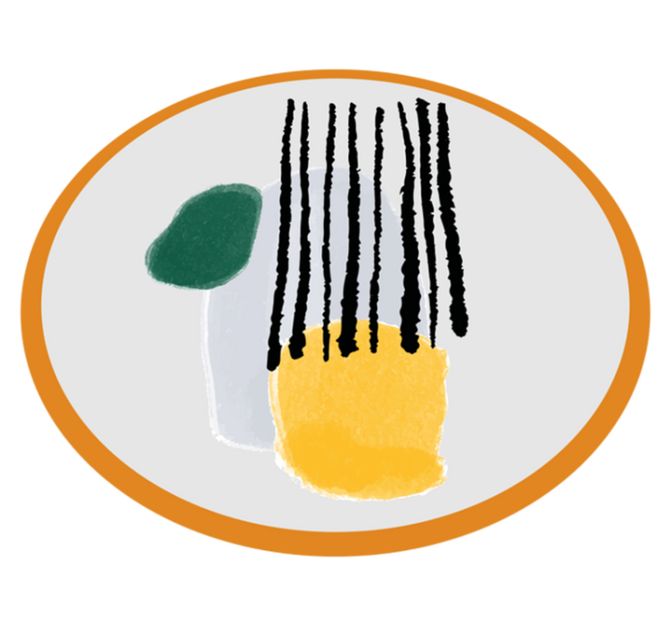 Geometriset sävysegmentit minimalistinen vinyylimatto - Tenstickers