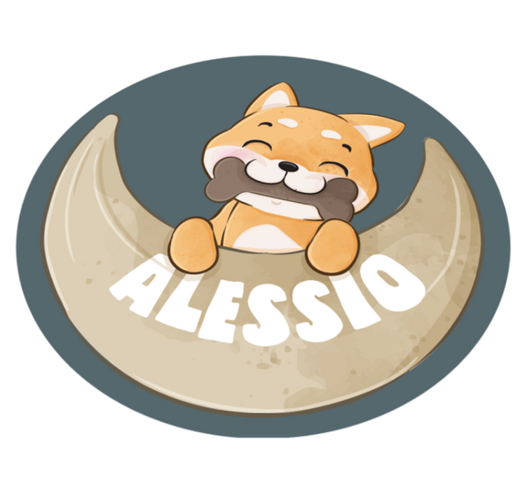 Pentu luun ja nimen kanssa vinyylimatto - Tenstickers