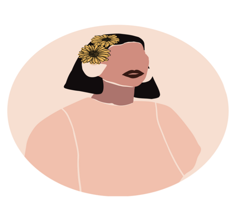 Kukka muotokuva kukat ja kasvit vinyylimatto - Tenstickers