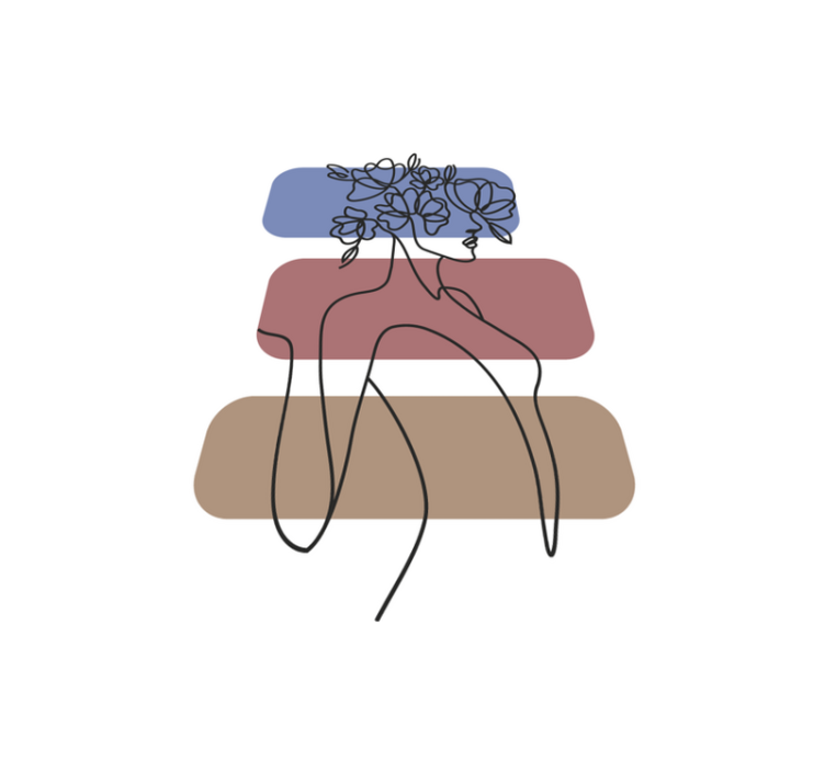 Mukava nainen kukka hattu kukka vinyylimatto - Tenstickers