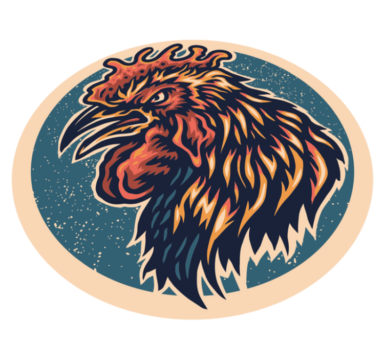 Kukon pään kuva teinin vinyylimatto - Tenstickers