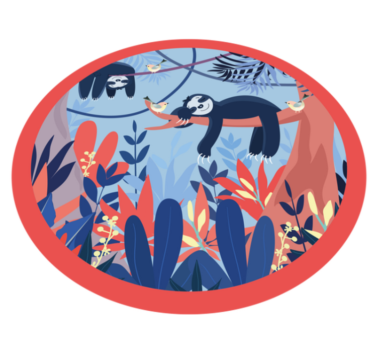 Nukkuvat eläimet metsässä Lisää vinyylimattoja lapsille - Tenstickers