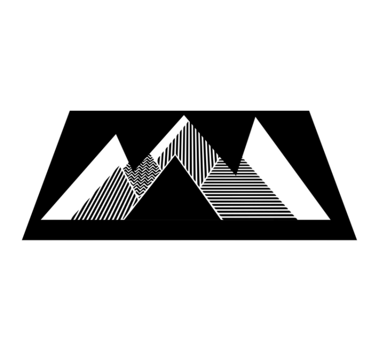 Tyylikäs siksak-kuvio geometrinen vinyylimatto - Tenstickers