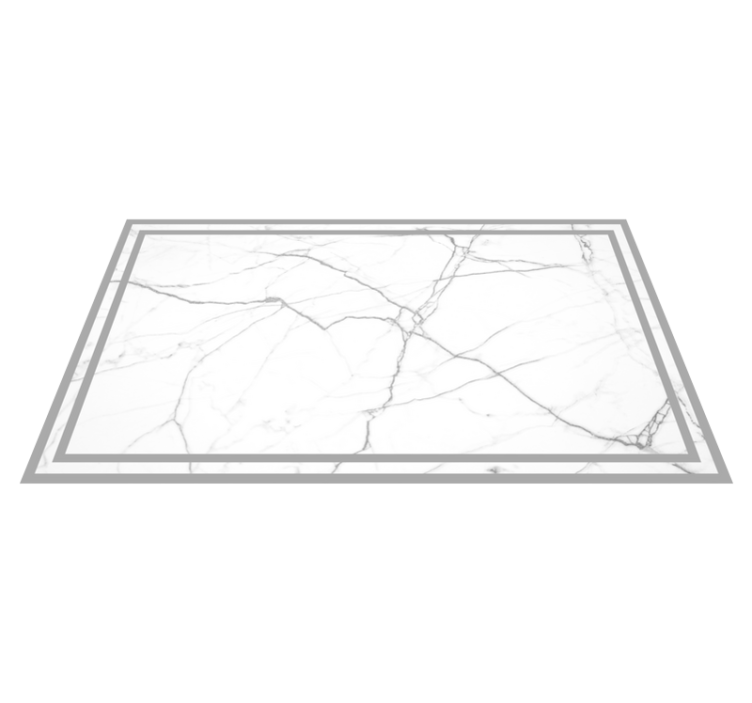 Siro valkoisia juovia marmori vinyylimatto - Tenstickers